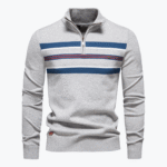 Semi-Zipper Men's Sweater (4)