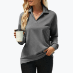 Solid Color Long Sleeve Women's Top (5)