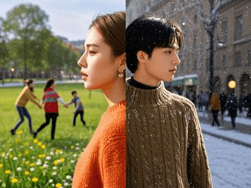 bright and bold colors,earthy and muted tones