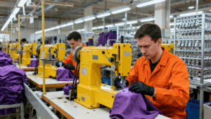 Clothing factory sewing workshop
