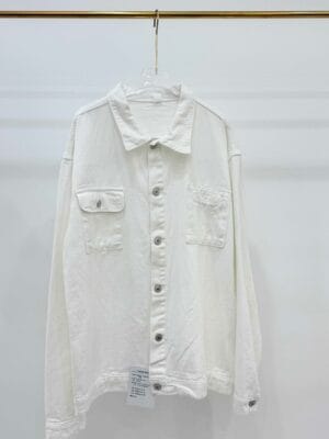 Creamy White Oversized Denim Jacket: Effortless Casual Style