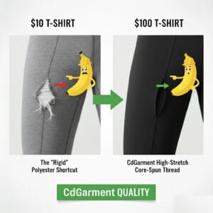 The comparison of Seam Strength between CdGarment and other budget factories