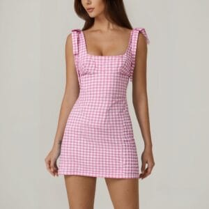 绘蛙-任务137500255 (1) New custom wholesale plaid simple sweet style plaid skirt