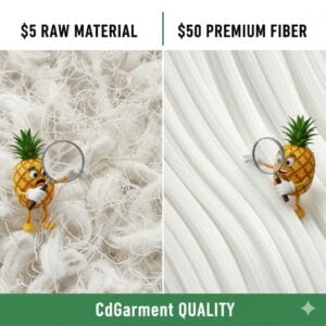 The comparison of quality fibire vs weak fibre